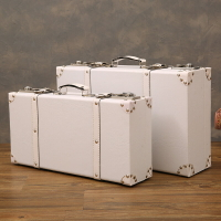 9V7T復古收納箱床底衣服儲物箱行李木箱子拍照道具老式皮箱歐式手「限時特惠」