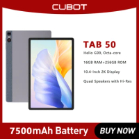 Cubot TAB 50 10.4" Tablet android 13, Helio G99, Octa-core, 16GB RAM(8+8GB), 256GB ROM, 2K Display, 7500mAh, 4G, WIFI, GPS, OTG