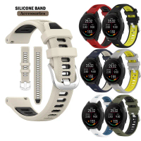 Jalur Jam Tangan, Tali Larian Silikon, 20mm dan 22mm, Serasi dengan strap Garmin Forerunner 165, 255