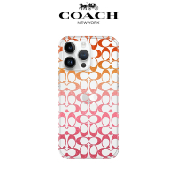 【COACH】iPhone 14 精品手機殼 粉紅經典大C