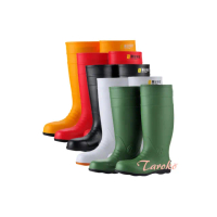 【Taroko】大尺碼安全鋼頭防滑防水成人工作中筒雨鞋(10色可選)