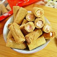 【食尚三味】草莓捲心餅乾 (草莓捲 捲心酥 奶油 ) 500g (古早味)