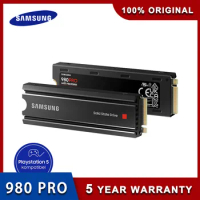 Original Samsung 980 PRO SSD with Heatsink 2TB 1TB PCIe4.0 Gen 4 NVMe M.2 2280 Internal Solid State Heat Control, PS5 Compatible