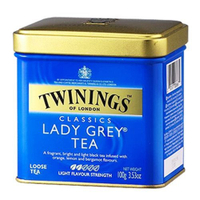 英國《TWININGS 唐寧》LADY GREY TEA 經典皇室御用仕女伯爵茶 100g/罐-期限：2024/11 良鎂