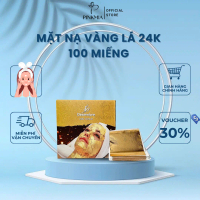 Hộp 100 Miếng Mặt Nạ Vàng Lá 24k Pinkmia, Vàng Lá Desember 24k Gold