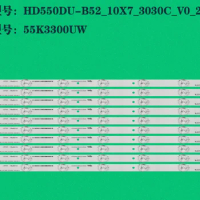 100% New 10pcs/Kit LED strips for HISENSE 55 TV H55M3300 55H8C HD550DU B52 S1 Hisense 55 HD550DU B52 10X7 3030C V0 20151012