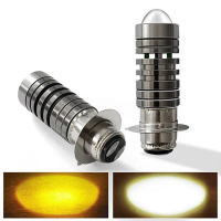 Mentol lampu depan universal 12V dua warna (P15D/H6/PX15D), lampu kepala motosikal LED H6 dan lampu 