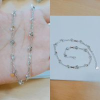 Gelang kaki Dewasa Asli perak silver925 lapis emas gel015