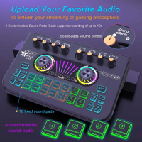 Mixer Audio External Sound Card Live Bluetooth Digital Display Plastik Amplifier