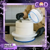 Meja Kue / Meja Putar Dekor Kue Tart Rotating Cake / Meja Kue Putar Hias / Cake Stand Display Kue