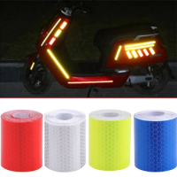 5cm*300cm Motorcycle Reflective Cover Safety Warning Sticker for Benelli 502C Honda Hornet 600 Drz 400 Sp Connect Honda Dio