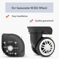 For Samsonite W282 Nylon Luggage Wheel Trolley Case Wheel Pulley Sliding Casters Universal Wheel Repair Slient Wear-resistant