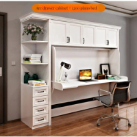 Invisible bed Space saving Murphy bed Wall Bed Cabinet Hidden wall bed Multi-functional combination desk bed