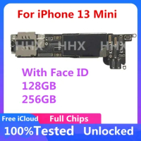 Mainboard For iPhone 13 Mini With Face ID Unlocked Motherboard Clean iCloud Logic Board Good Working