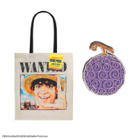 海賊王托特包 - 懸賞路飛及徽章 - 橡膠果實