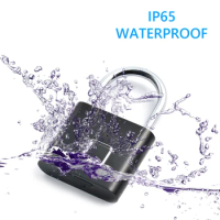O10 Waterproof Smart Fingerprint Door Lock Anti-theft Padlock for Luggage Case