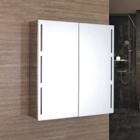 Factory Direct Sale Two Doors LED Mirror Bathroom Mirror Cabinet With Motion Sense Switch