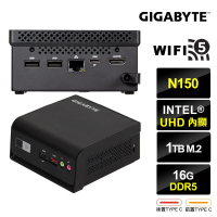 【技嘉平台】BRIX 四核{天璇U38C} 迷你電腦(N150/16G/1TB M.2)