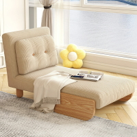 【免運】 美雅閣| 日式實木沙發床伸縮多功能一體兩用客廳布藝小戶型單人沙發可折疊