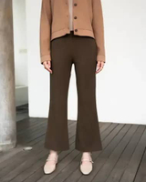 Heaven Lights - Lora Pants - Celana Panjang Cutbray Wanita Muslim M Brunette