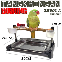 TB001 TANGKRINGAN BURUNG KAYU RESIN SMALL KECIL PARROT PARBENG NURI LOVE BIRD OWL BURUNG HANTU PANGK