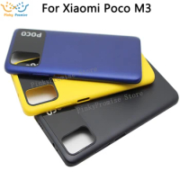 For Xiaomi Poco M3 Battery Cover M2010J19CG Back Glass Panel Rear Housing case 6.53" For Xiaomi Poco M3 Back Cover