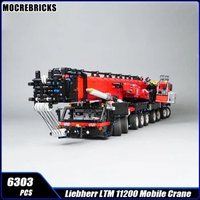 MOC-169020 City Engineering Liebherr LTM 11200 Mobile Crane Building Block Technology Assembly Model Brick Toy Gifts
