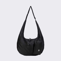Maison Tubular 1.0 Raven Sling Bag - Tas Selempang Parasut Hitam Pria Wanita Muat Banyak Dengan Peny