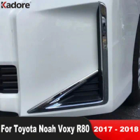 Front Fog Light Lamp Cover Trim For Toyota Noah Voxy R80 2017 2018 Chrome Car Head Foglight Bezel Trims Exterior Accessories