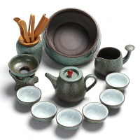 整套日式功夫茶具套裝日式粗陶茶壺茶杯簡約陶瓷泡茶具家用