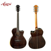 Aiersi 40 Inch Glossy Armrest Java Ebony Exotic Acoustic Guitar