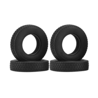 4Pcs 20mm Hard Rubber Tire for 1/14 RC Semi Tractor Truck Tipper MAN Hauler ACTROS Upgrade Parts