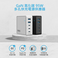 限時免運優惠【MINIQ】GaN氮化鎵 95W 手機平板 智慧型快速充電器