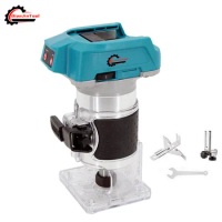 Cordless Electric Trimming Wood Router Woodworking Trimmer Brushless Milling Engraving Slotting Machine For Makita 18V Battery