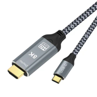 1M Type C to HDMI-Compatible Adapter, 8K 60HZ USB C to HDMI-Compatible Adapter Support 48Gbps Transfer Rate