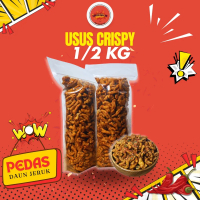 1/2kg - USUS CRISPY PEDAS DAUN JERUK Goreng Asin