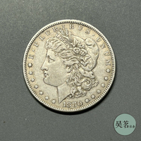 美國1880-90年早期摩根銀幣大妹飛鷹外國錢幣銀元好品保真包郵