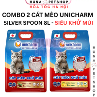 Cát mèo khử mùi Unicharm Silver Spoon, siêu ít bụi