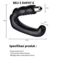 d034b prostate wireless dengan mode getaran kuat berbentuk huruf U massager G-spot maupun Prostate s