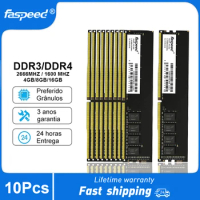 Faspeed 10Pcs Memoria Ram DDR4 DDR3 16GB 8GB 4GB 2666MHZ 1600MHZ 3200 2133 1333 MHZ Desktop PC PC3 PC4 UDIMM Internal Memory Ram