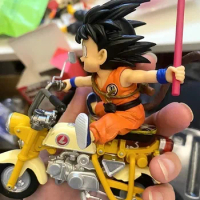 Dragon Ball Anime Goku Figure Son Gohan Goku Action Figure Dbz Father And Son Motorcycle 15cm Pvc Collection Model Toys Presents