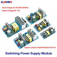 12W-204W AC 90-260V to DC 12V 1A 2A 4A 6A 8A 13A 17A Power Supply Module Board Switch AC-DC Switch Power For adapter