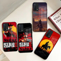 Red Dead Redemption 2 Phone Case Glass For Vivo Y73 Y55s Y31s X70 X60 Y30 S9 S10 S12 LQOO 9 U5 Z3 7 8 Pro Design Back Cover