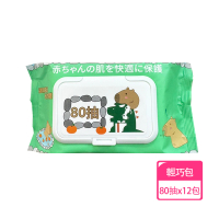 【水豚君卡皮巴拉】純水濕紙巾/柔濕巾 80 抽 X 12 包 不含添加使用更安心(加蓋)
