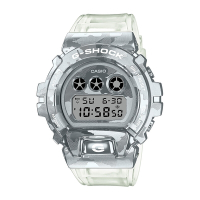 CASIO 卡西歐 G-SHOCK 金屬迷彩半透明手錶-白透_GM-6900SCM-1_49.7mm