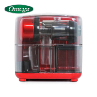 omega 慢磨機 QBar JCUBE500RD紅 蔬果榨汁 研磨機(收納正立方造型款)