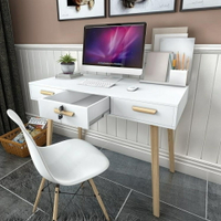電腦桌 電腦桌台式書桌家用簡約現代易抽屜鎖寫字台小桌子筆記本家具 JD 全館85折起