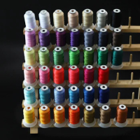 40 Brother Colors Set Premium 120D/2 Polyester Embroidery Thread 500 Meters Spool Babylock Janome Singer Home Machine 40WT