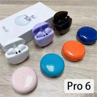 TWS Pro 6 Fone Bluetooth Earphones Wireless Headphones HiFi Stero Headset Noise Reduction Sports Earbuds with Mic for Lenovo HT3