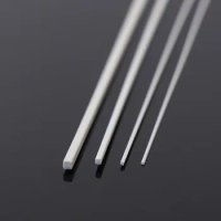100pcs ABS Plastic White Square Rod Stick for Architecture Model Making Styrene 500mm Long 0.5-2mm